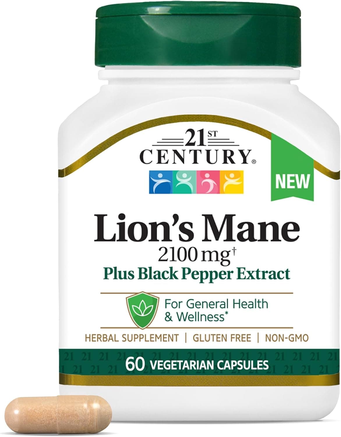 21st Century Lion's Mane 2100 mg with Black Pepper Extract