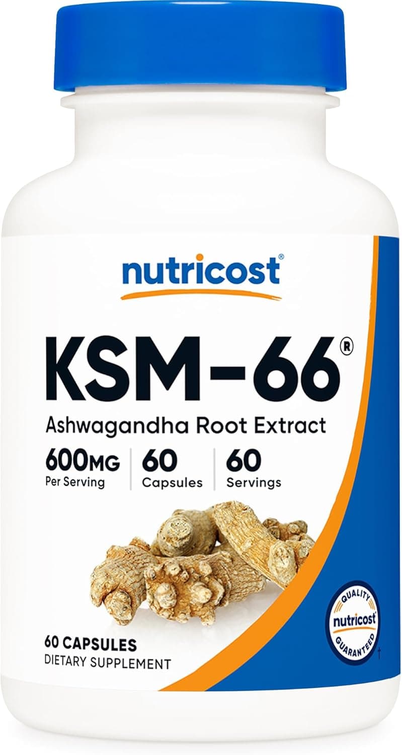 Nutricost Nutricost KSM-66 Ashwagandha Root Extract 600 mg, 60 Veggie Capsules