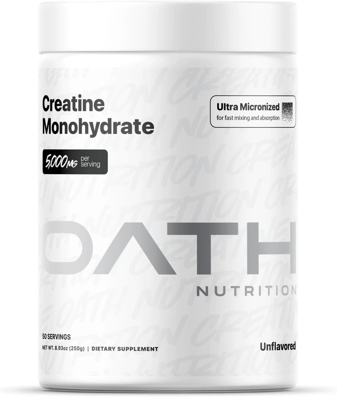 Oath Nutrition Ultra Micronized Creatine Monohydrate Powder